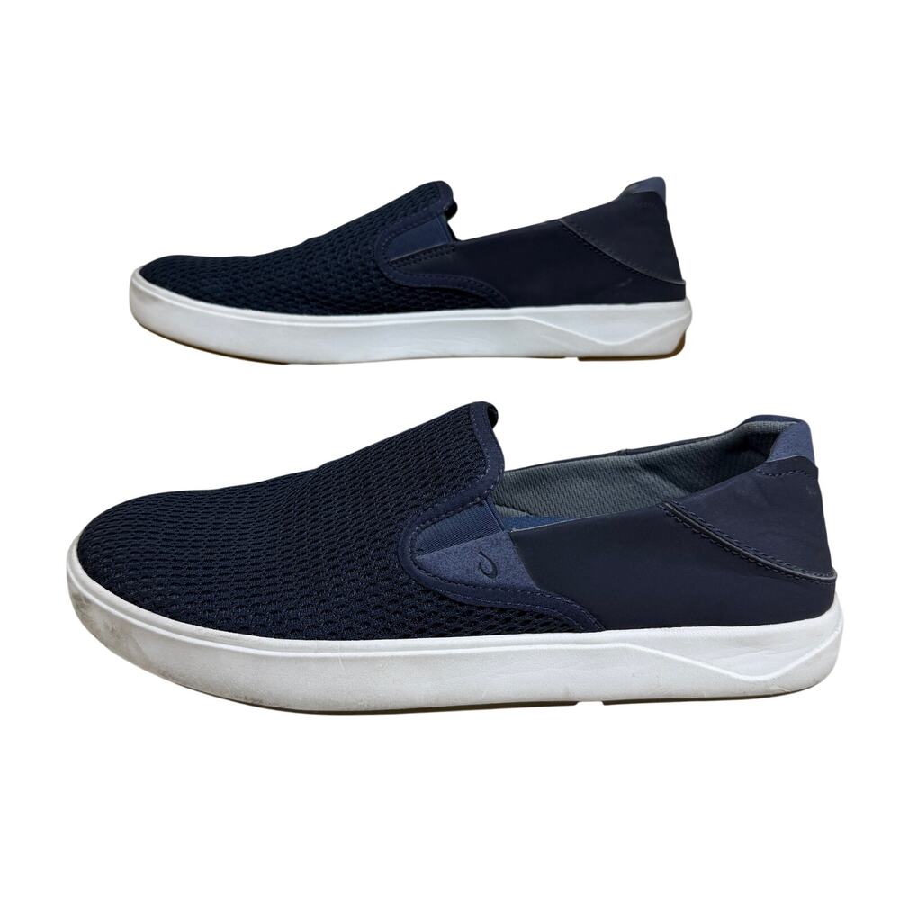 OluKai Lae‘ahi Mesh Slip-On Sneaker Boat Fishing Resort No-Slip Blue Men Sz 9.5